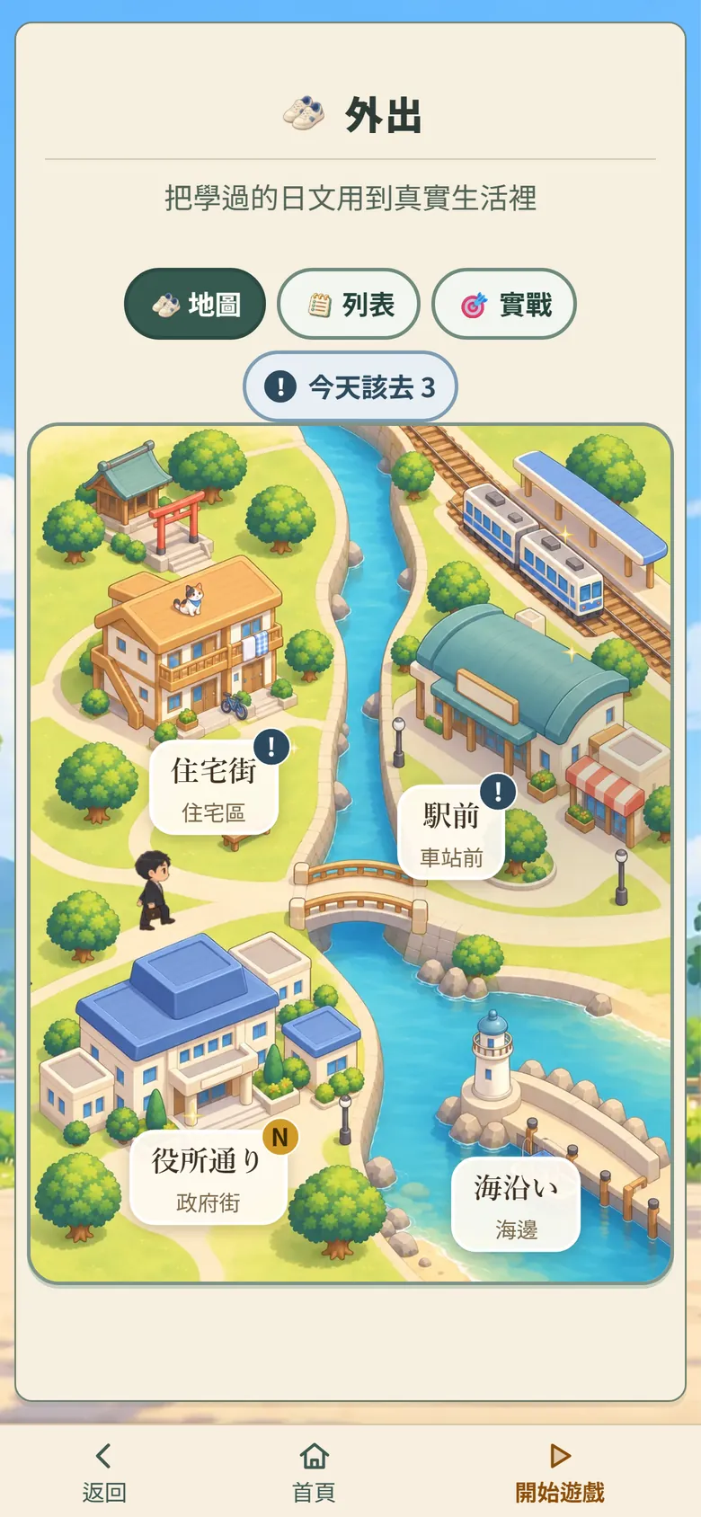 遊戲畫面:外出地圖